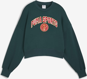 Sweat-shirt 'Wardrobe Essentials Sports Legacy' PUMA en vert : devant