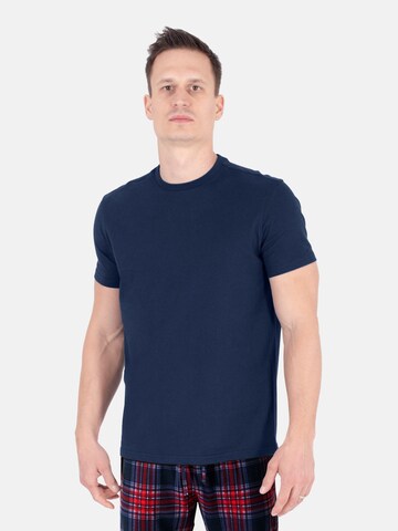 PANTONECLO Shirt 'Pantoneclo Men’s U-Neck Short Sleeve T-Shirt' in Blau: Vorderseite