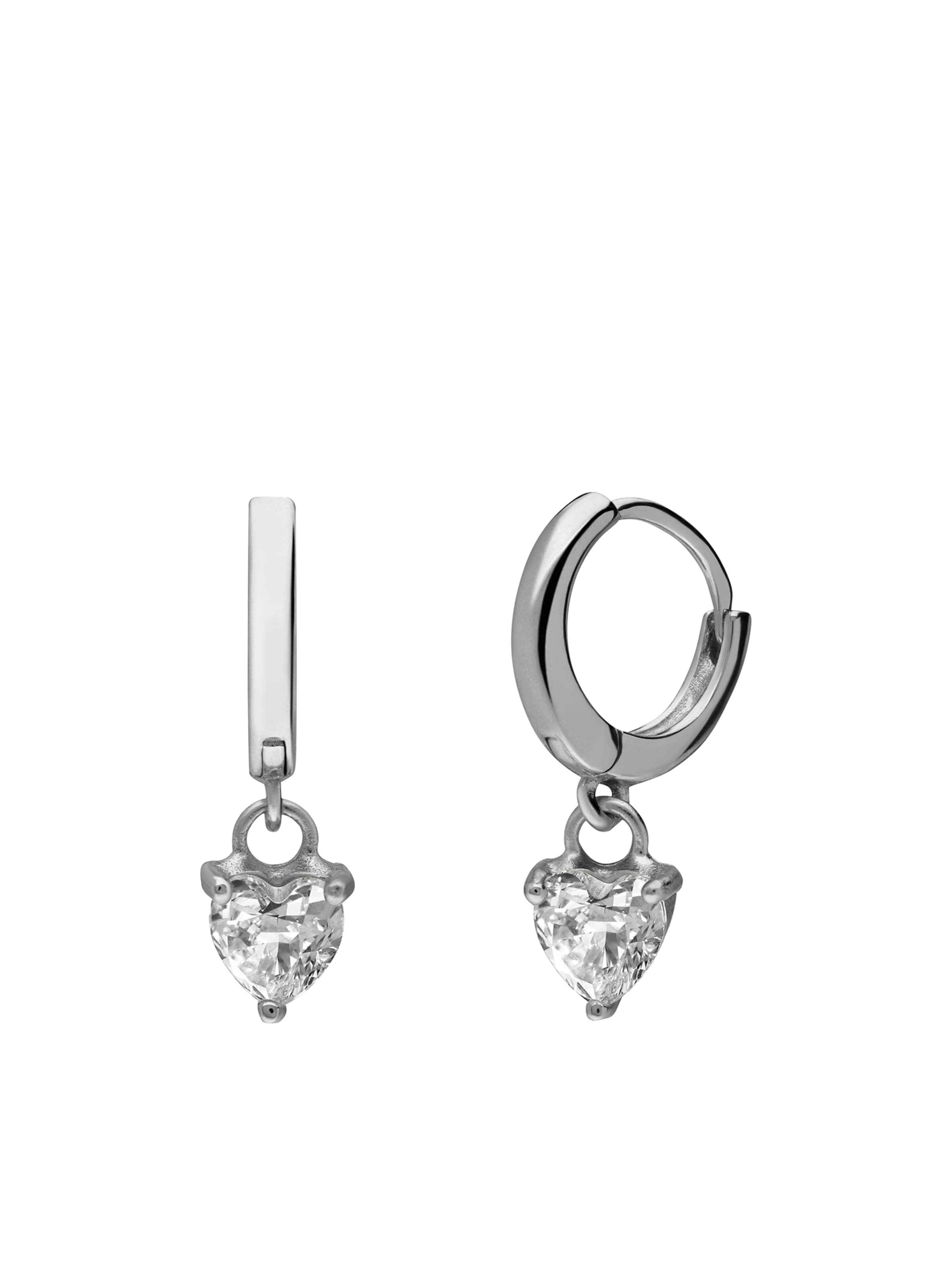 Lucardi Earrings 'Klassisch' in Silver: front