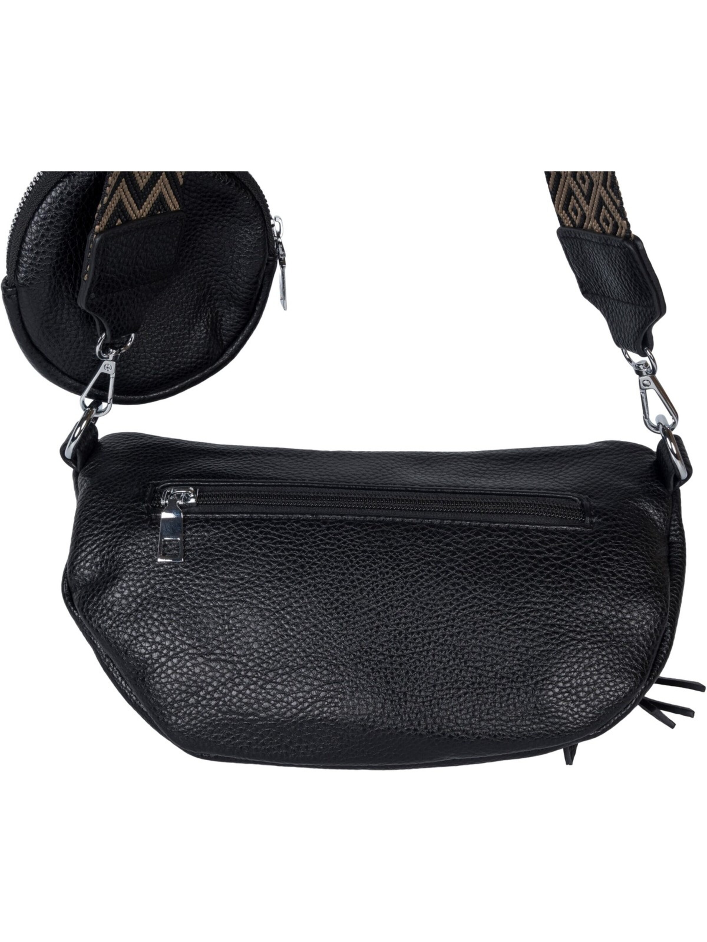 styleBREAKER Umhängetasche '2-Teiliges Set Halbmond Crossbody Bag'‌‌‌‌ in Schwarz