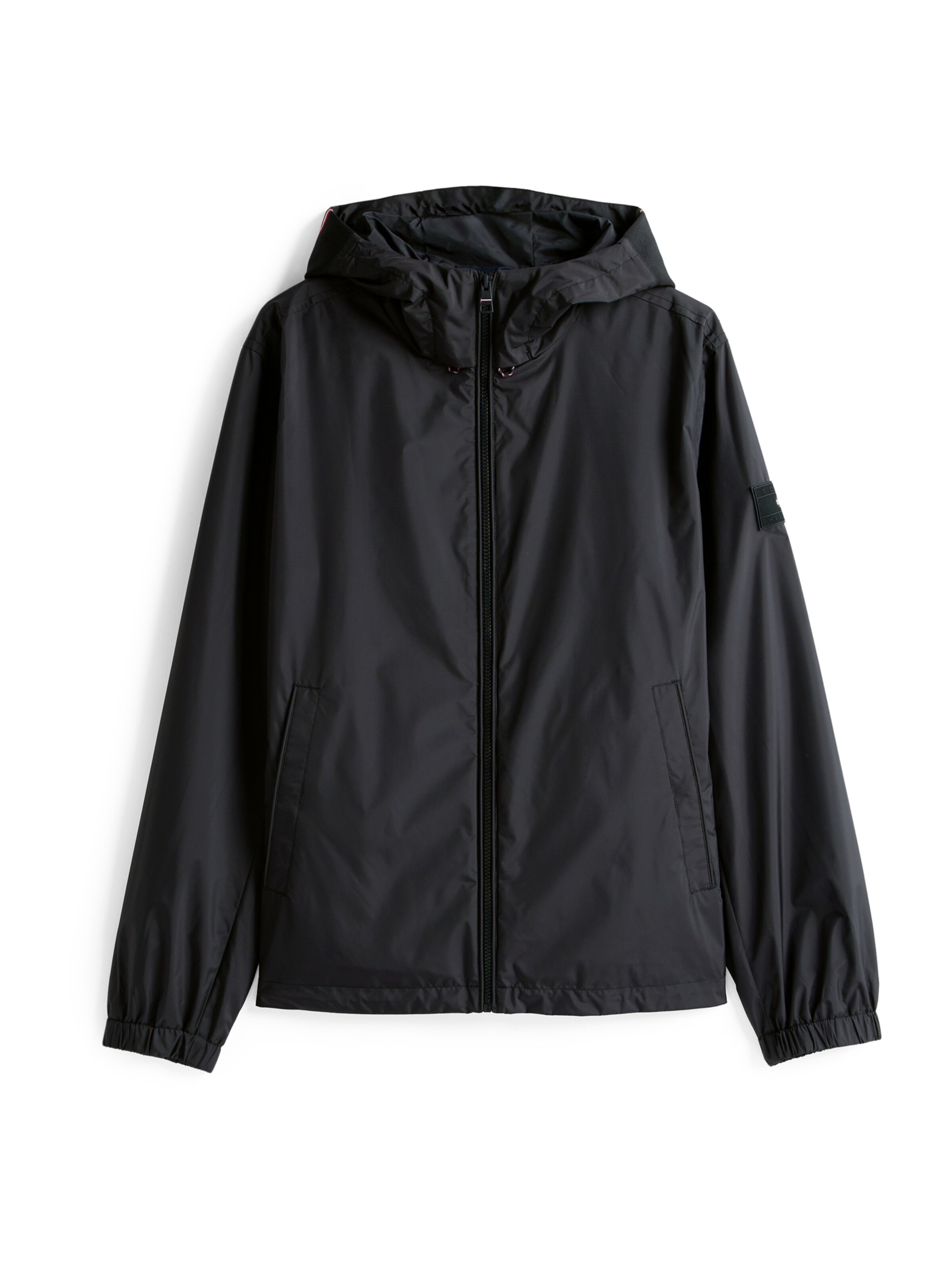 juoda TOMMY HILFIGER Demisezoninė striukė: priekis