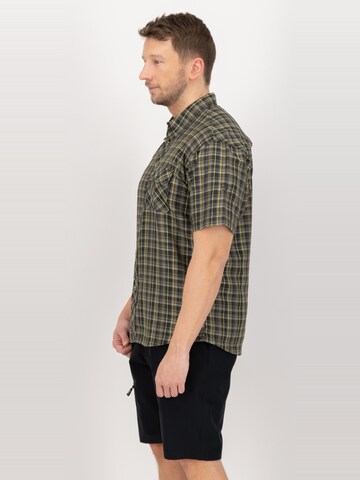 Coupe regular Chemise 'Outdoorhemd Copper Herren Kurzarmhemd kariert große Größen' deproc en vert