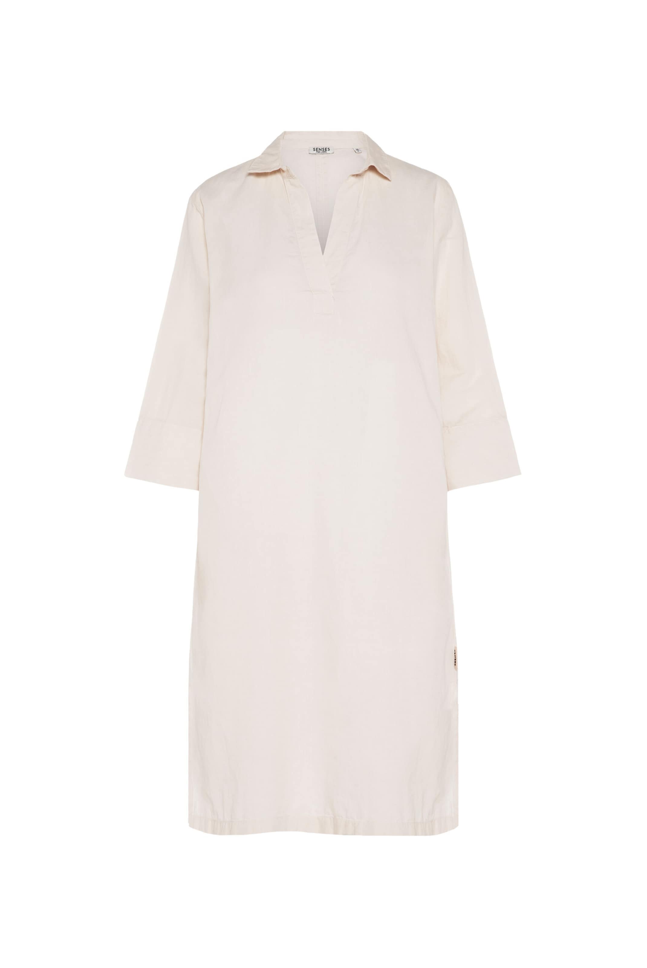 SENSES.THE LABEL Blusenkleid in Beige: Vorderseite