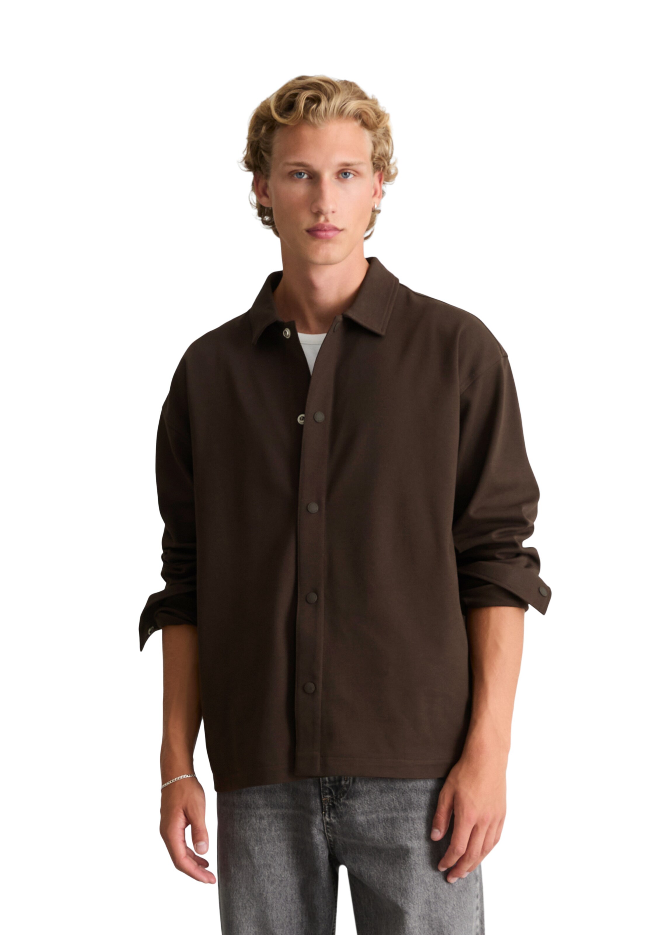 Marc O'Polo DENIM Regular fit Tussenjas in Bruin: voorkant