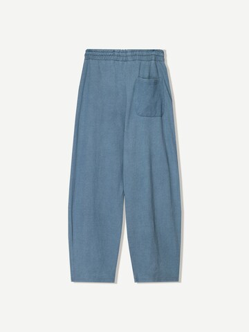 Bershka Tapered Trousers in Blue