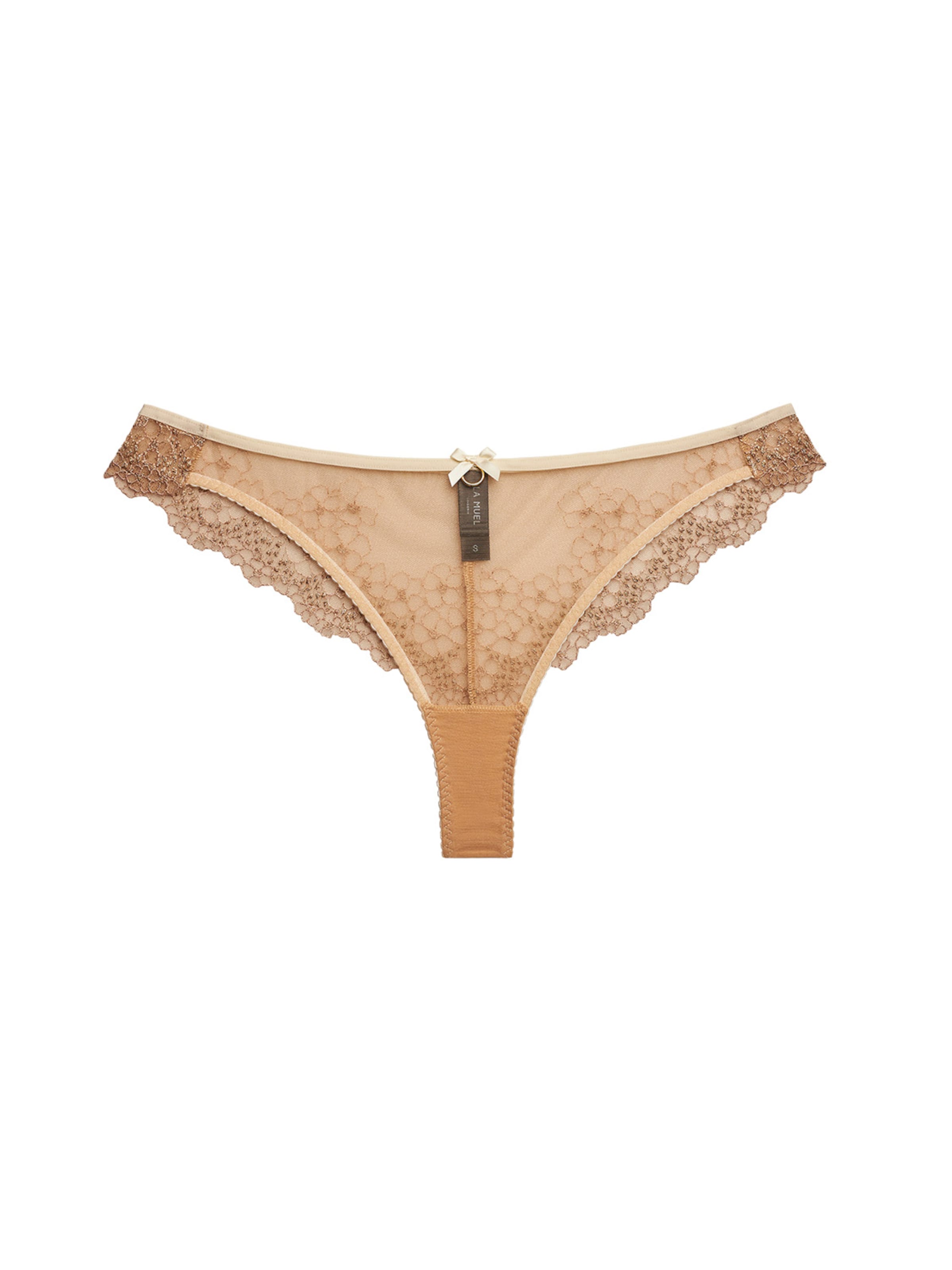 La Muel Lingerie Slip 'brazilian Slip' in Beige: voorkant