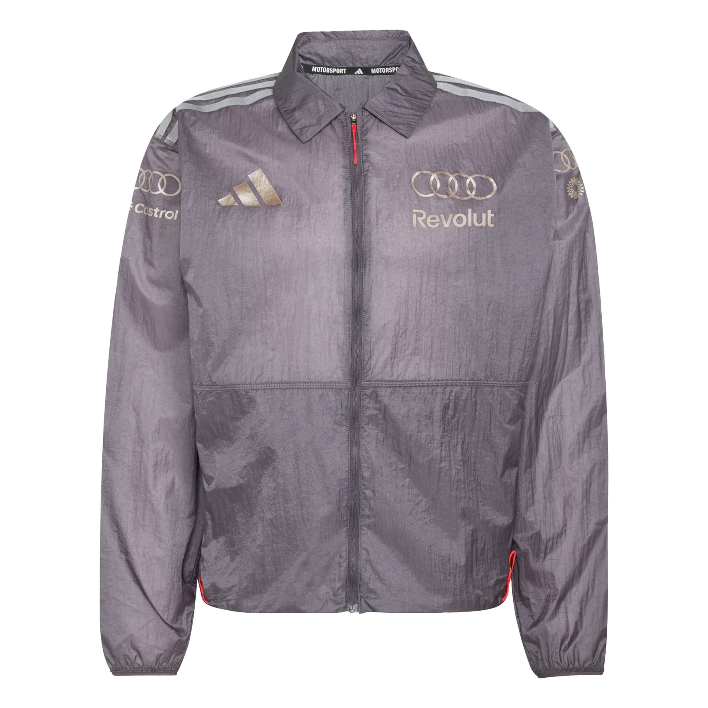 ADIDAS PERFORMANCE - Chaqueta deportiva 'Audi Formula One Team Driver Paddock' en gris: frente