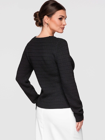Ombre Gebreid vest in Zwart