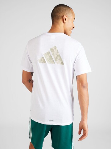 ADIDAS PERFORMANCE - Camisa funcionais em branco: frente