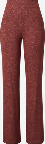 ABOUT YOU Flared Trousers 'Lisey' in Brown: front