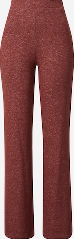 ABOUT YOU Flared Trousers 'Lisey' in Brown: front