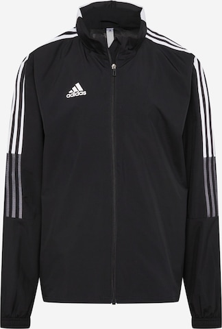 ADIDAS SPORTSWEAR Μπουφάν άσκησης 'Tiro 21 All-Weather' σε μαύρο: μπροστά