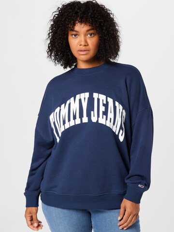 Tommy Jeans Curve Sweatshirt in Blau: predná strana