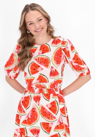 MYMO Blouse in Rood: voorkant