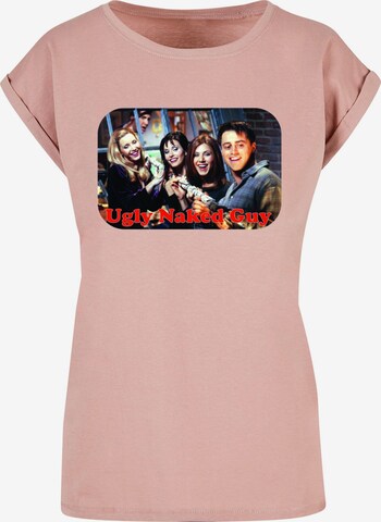 ABSOLUTE CULT T-Shirt 'Friends - Ugly Naked Guy' in Pink: predná strana