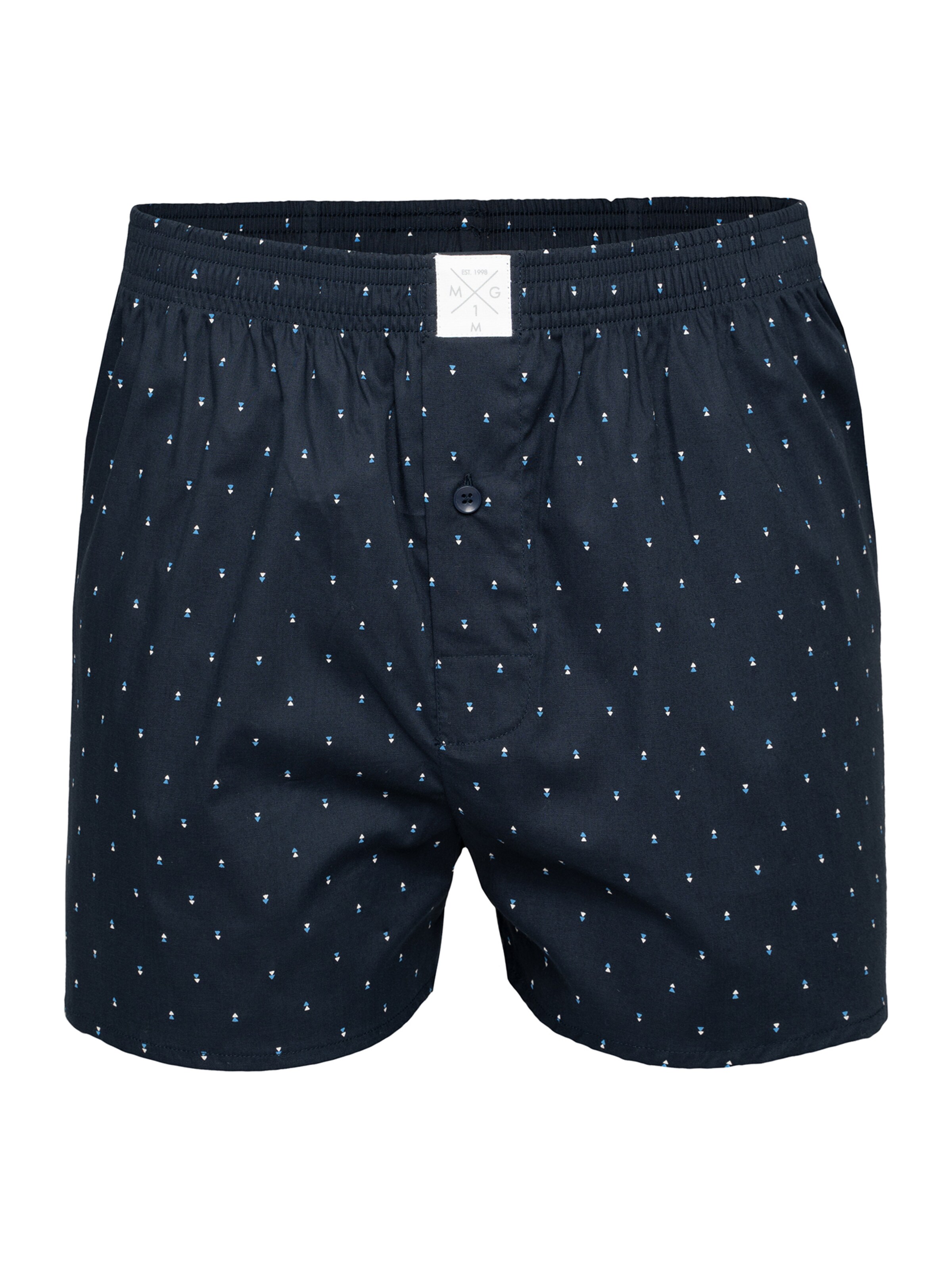MG-1 Boxershorts ' Classic Checks ' in Blauw