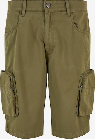 Coupe slim Pantalon cargo Urban Classics en vert : devant