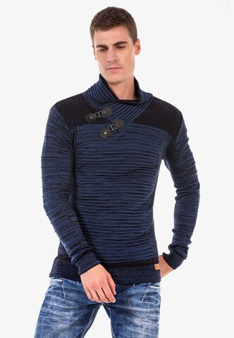 CIPO & BAXX Sweater in Blue: front