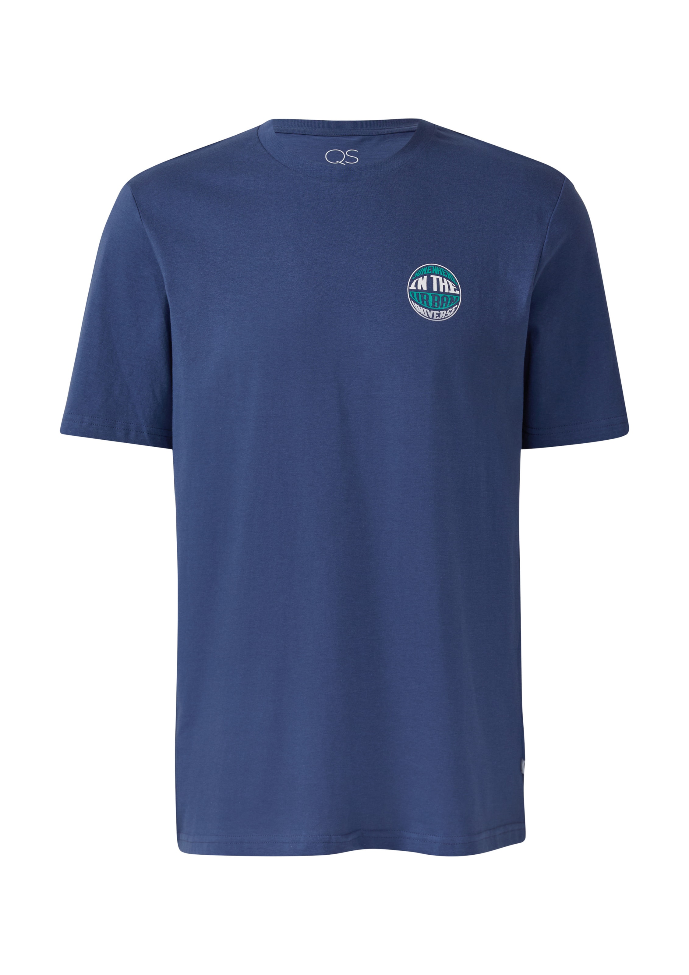 T-Shirt QS en bleu : devant