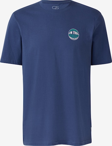 T-Shirt QS en bleu : devant