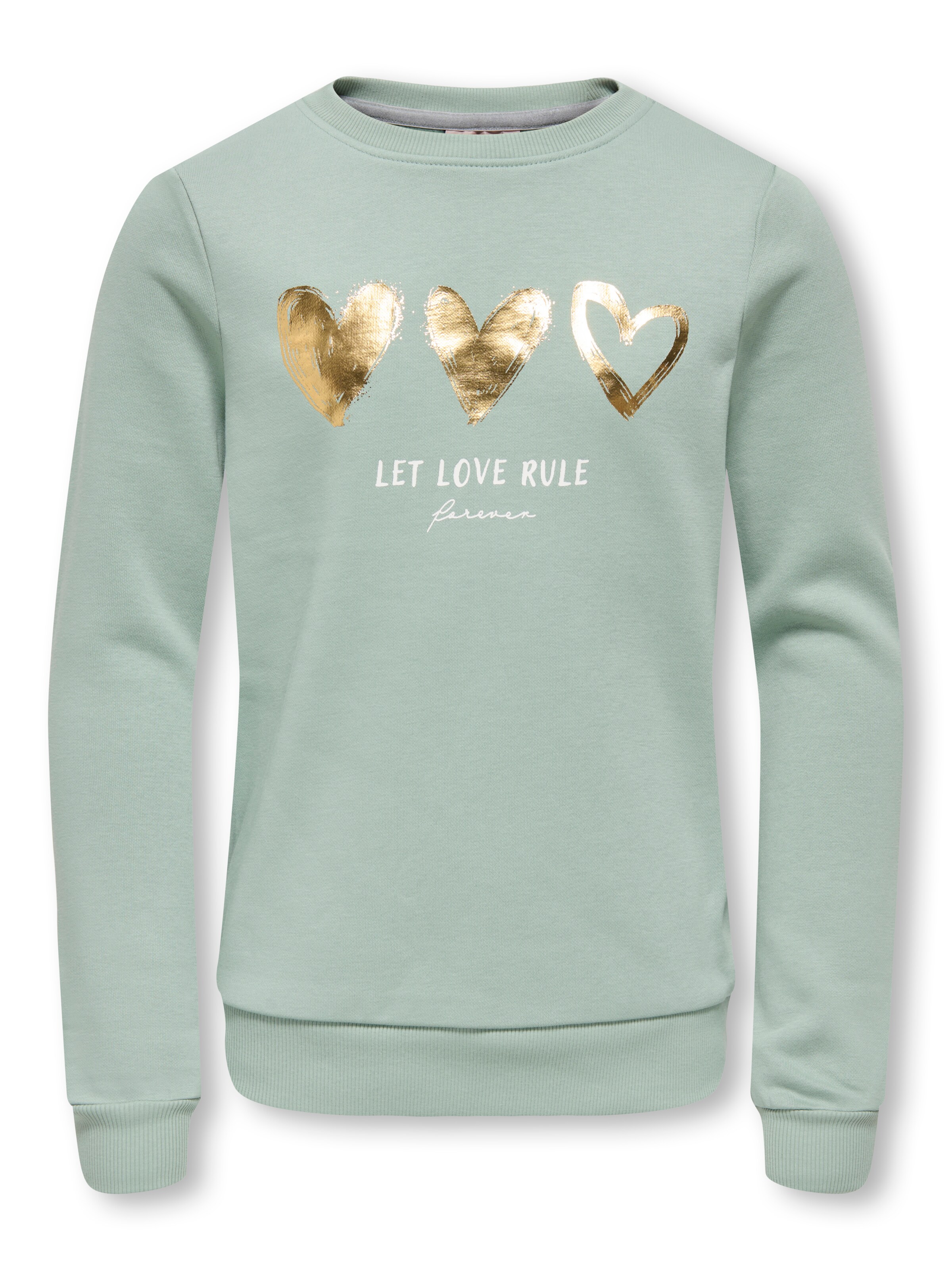 ONLY GIRLS Sweatshirt in Green: front