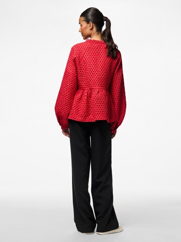PIECES Blouse 'NIBE' in Rood