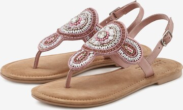 LASCANA Teenslipper in Roze