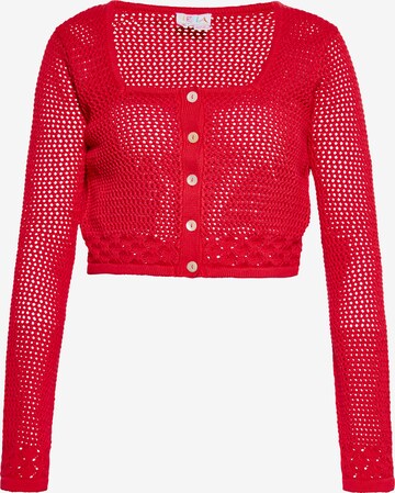 Cardigan IZIA en rouge : devant