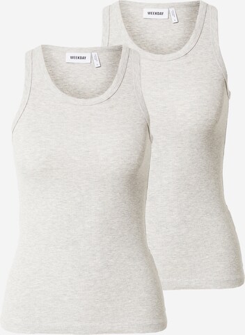 WEEKDAY Top in Grey: front