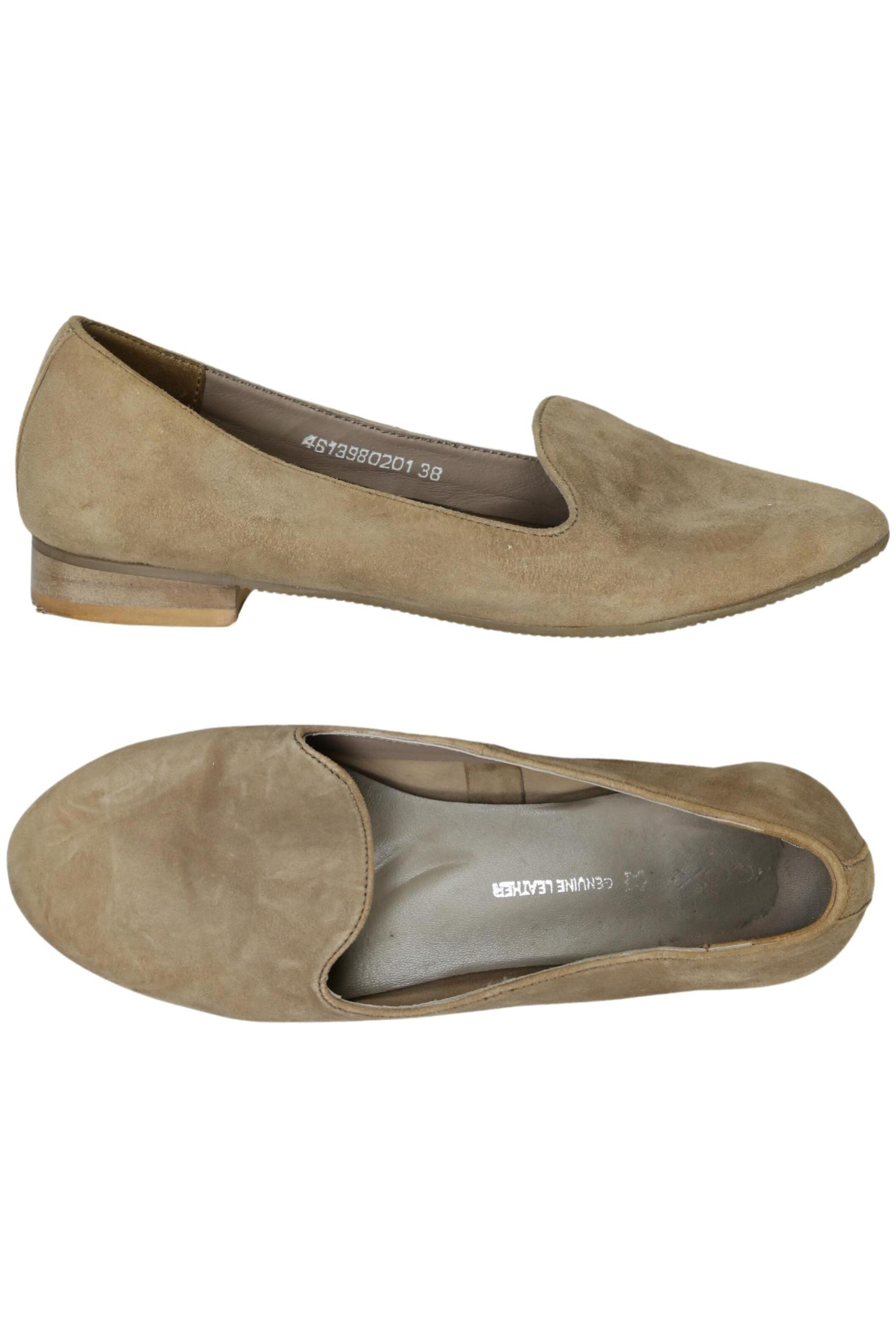 COX Flats & Loafers in 38 in Beige: front