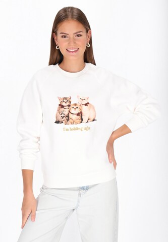 MYMO - Sudadera 'Pop' en blanco: frente