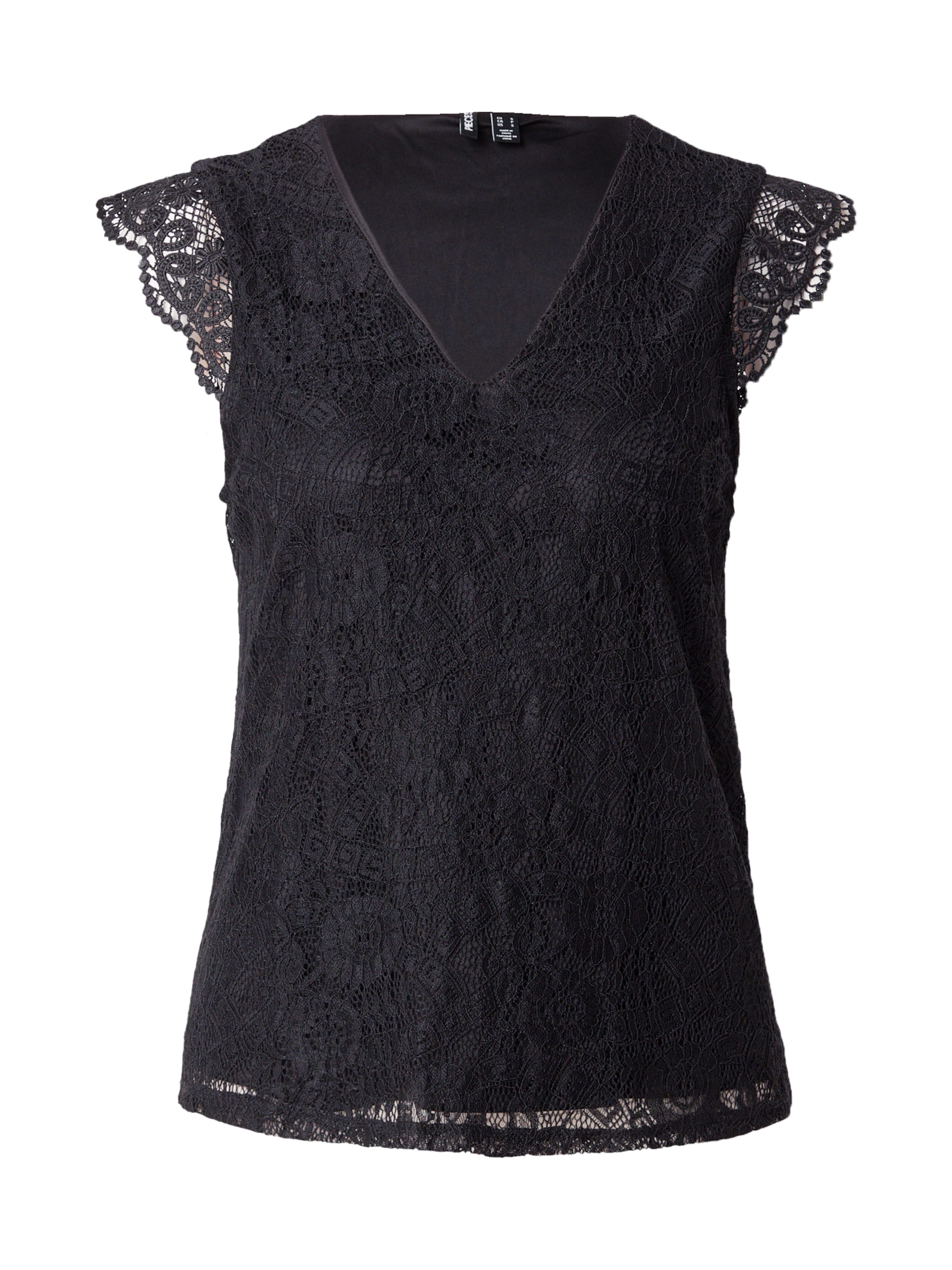 PIECES Blouse 'PCOlline' in Black: front
