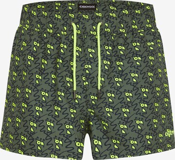 CHIEMSEE Athletic Swim Trunks in Yellow: front