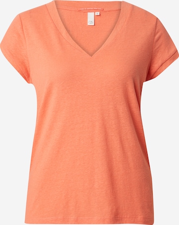 T-shirt QS en orange : devant