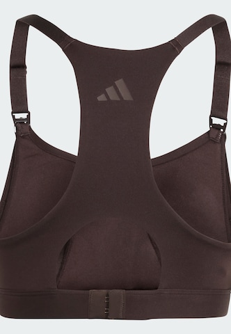 ADIDAS PERFORMANCE Bralette Sports bra 'Optime Workout Medium Support Bra' in Brown