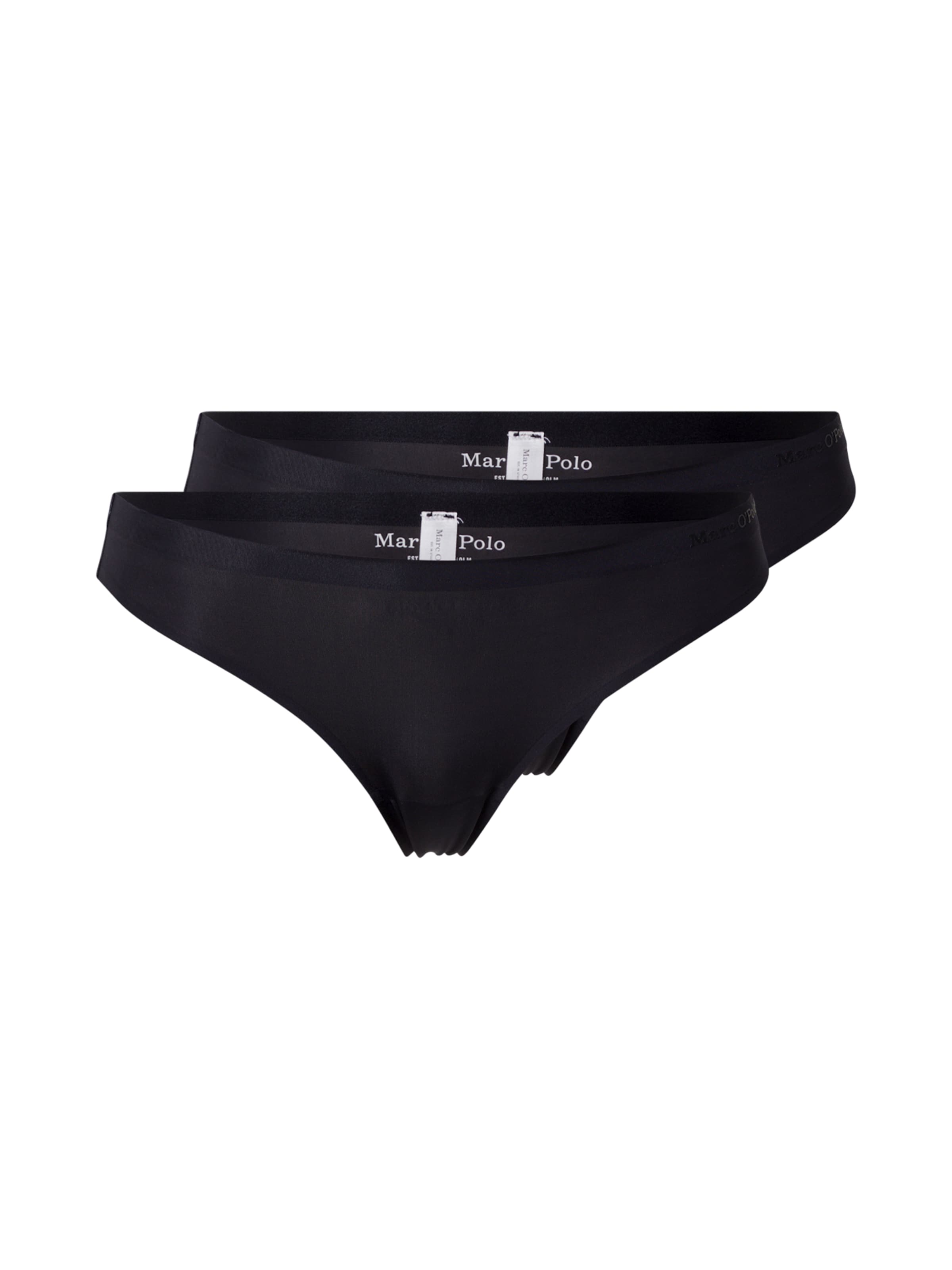 Marc O'Polo Στρινγκ 'Second Skin' σε μαύρο: μπροστά