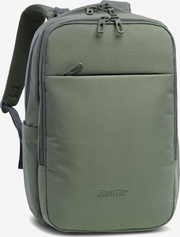 Worldpack Backpack in Green: front