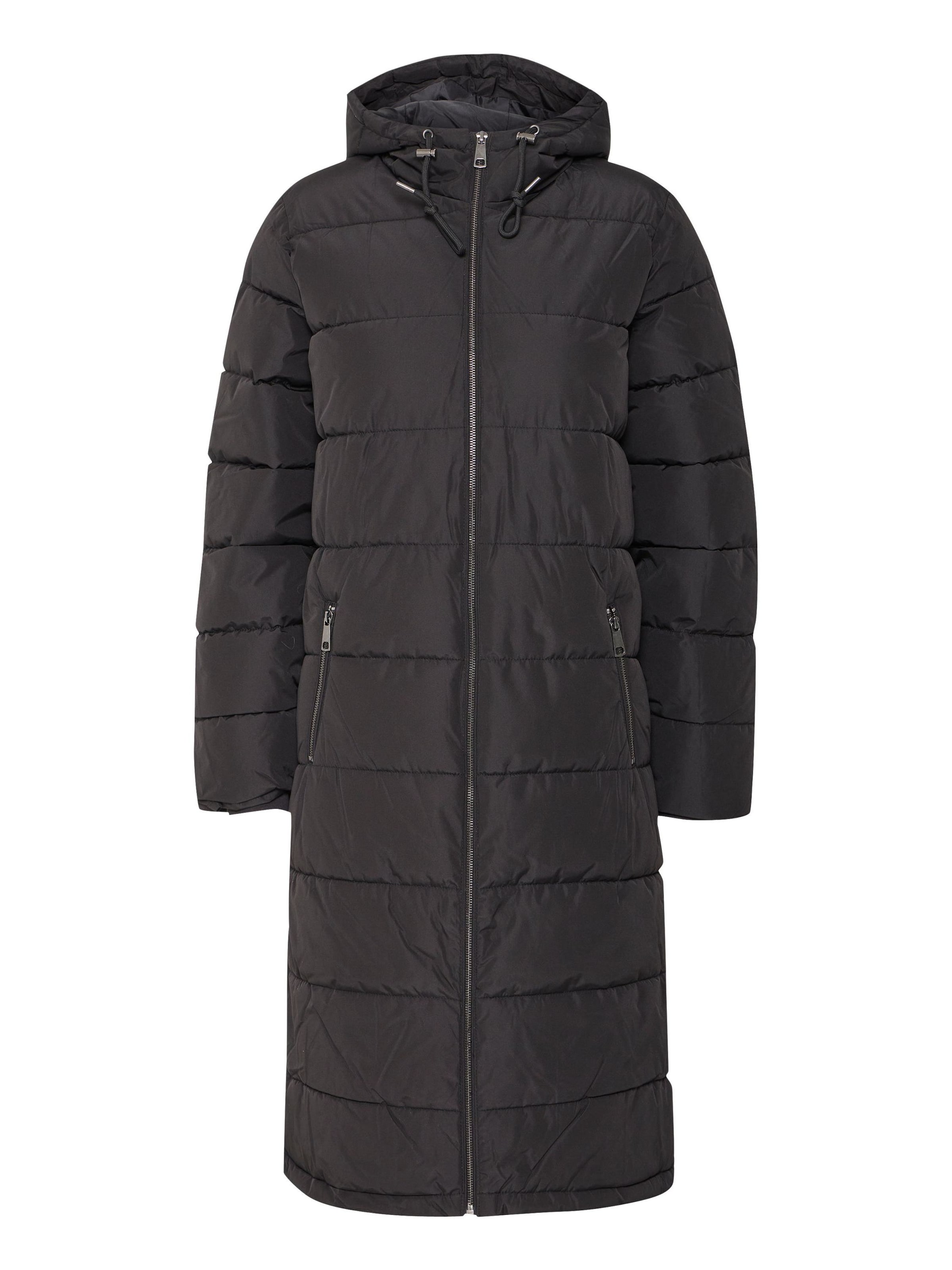 ICHI Mantel 'Zelana' in Schwarz: Vorderseite