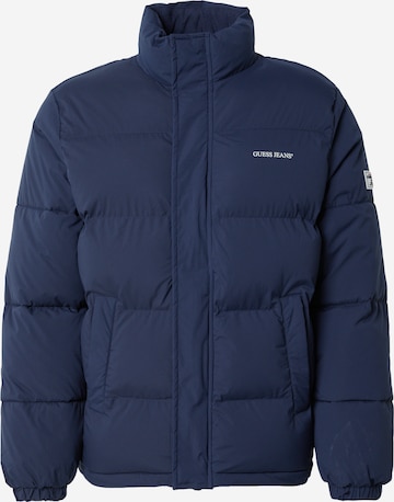 GUESS JEANS Зимняя куртка в Синий: спереди