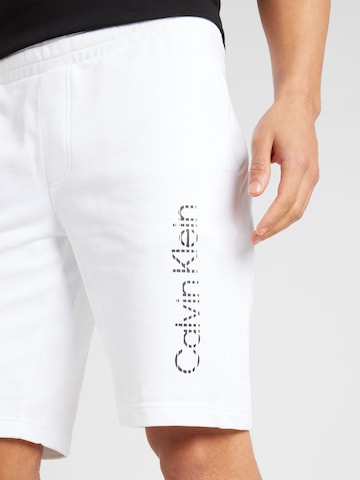 Calvin Klein regular Παντελόνι 'Degrade' σε λευκό