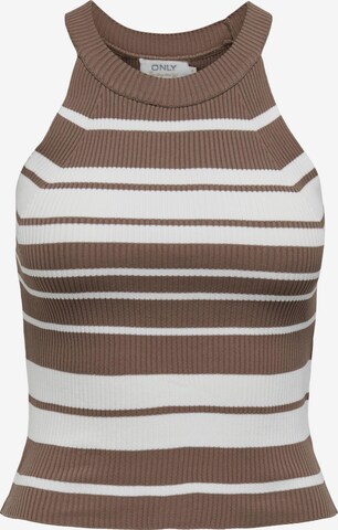 ONLY Knitted top 'Edna' in Brown: front