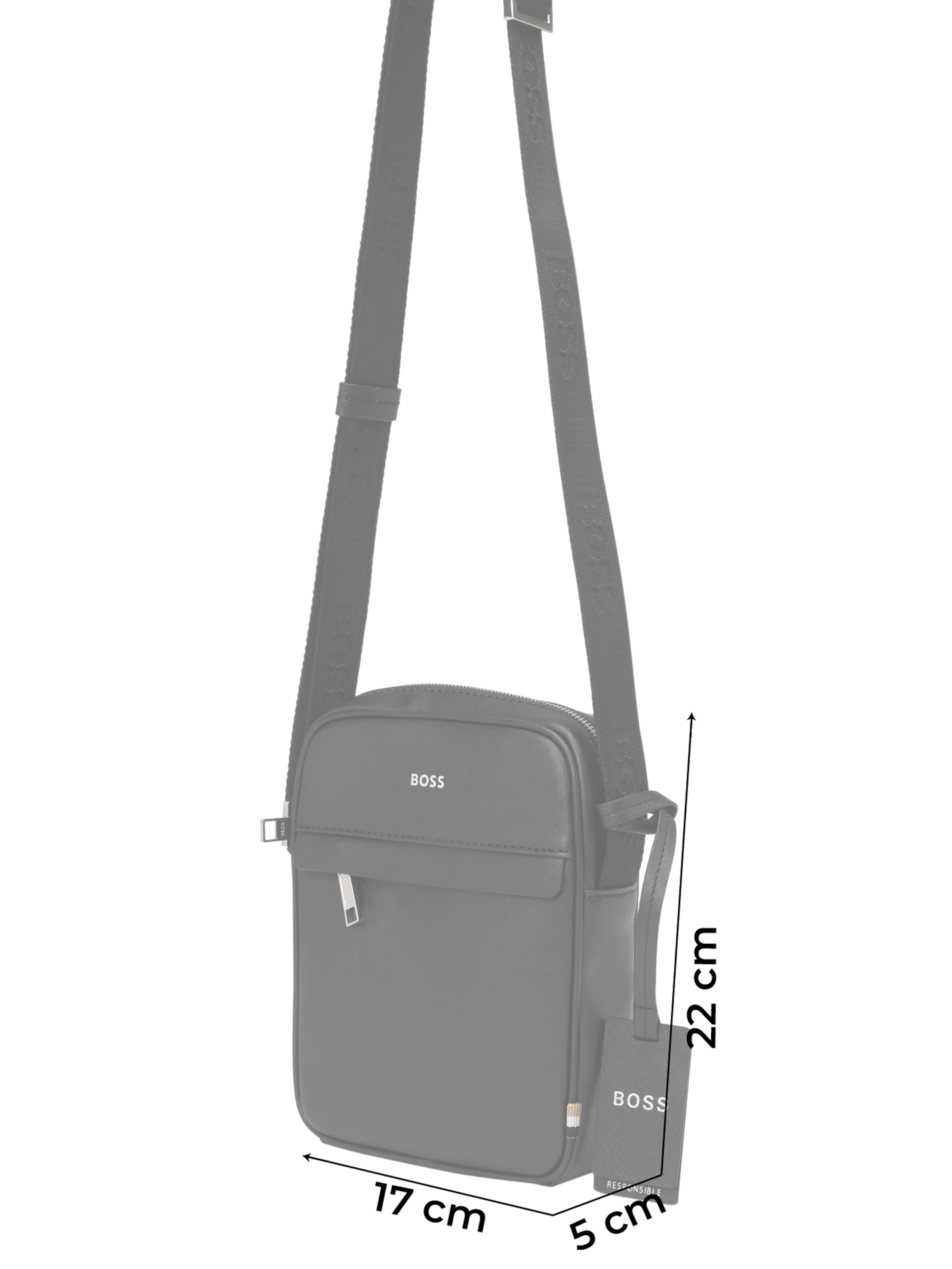 Sac à bandoulière 'Zair' BOSS en noir