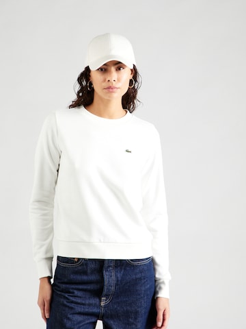 Sweat-shirt LACOSTE en blanc : devant