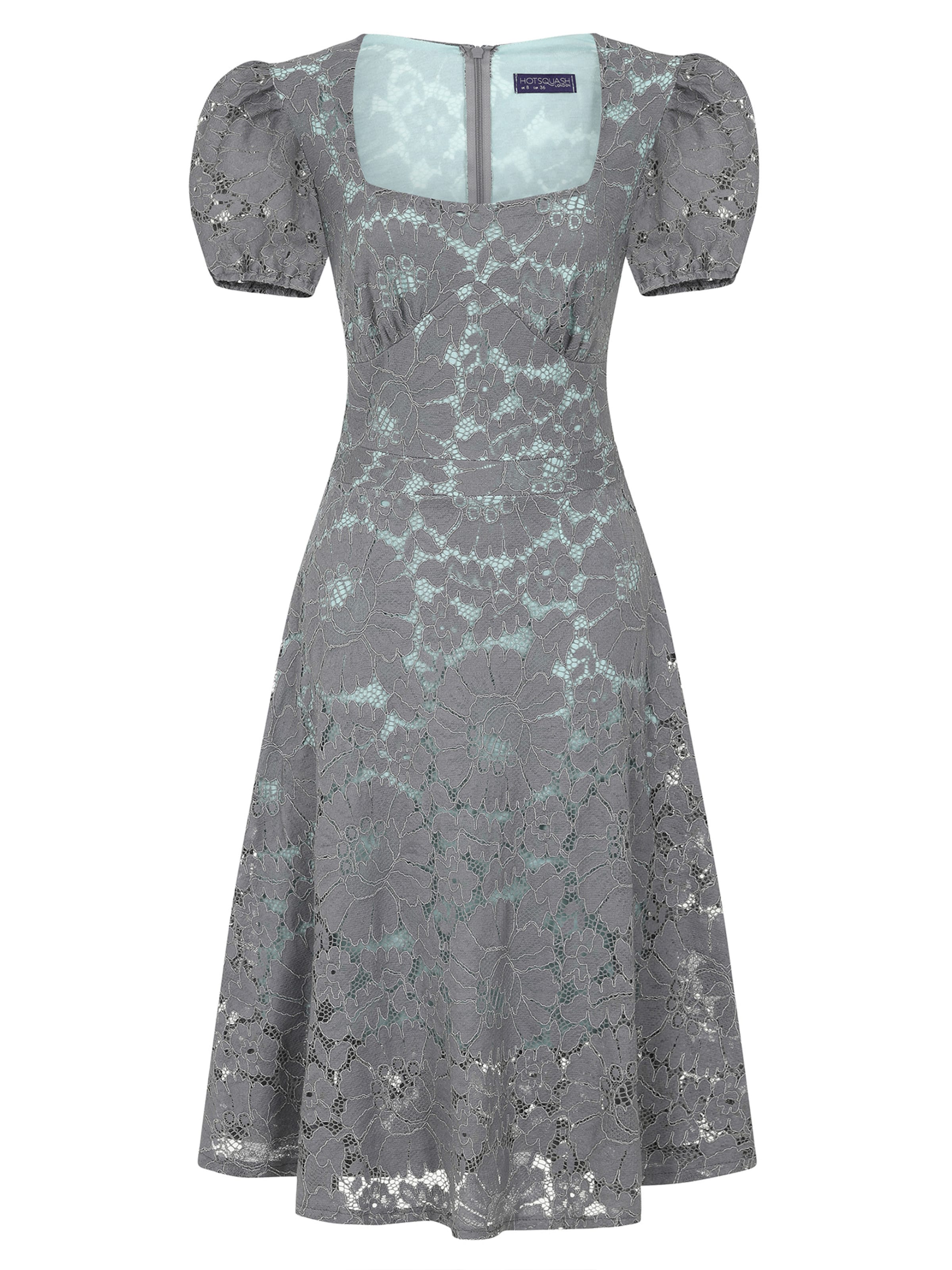 HotSquash Вечерна рокля в сиво: отпред