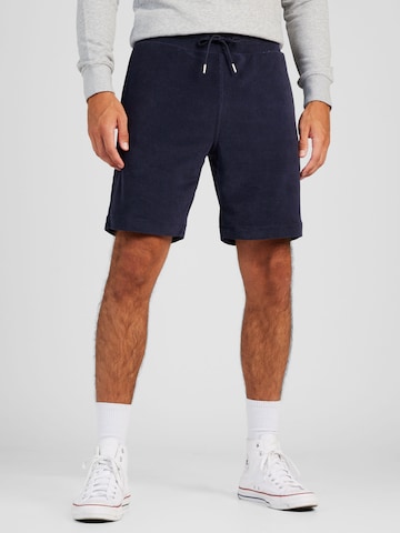 GANT Regular Pants 'TERRY' in Blue: front