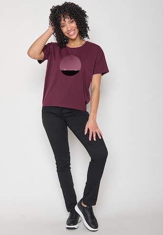 GREENBOMB Shirt 'Nature Lonely Sea' in Rood