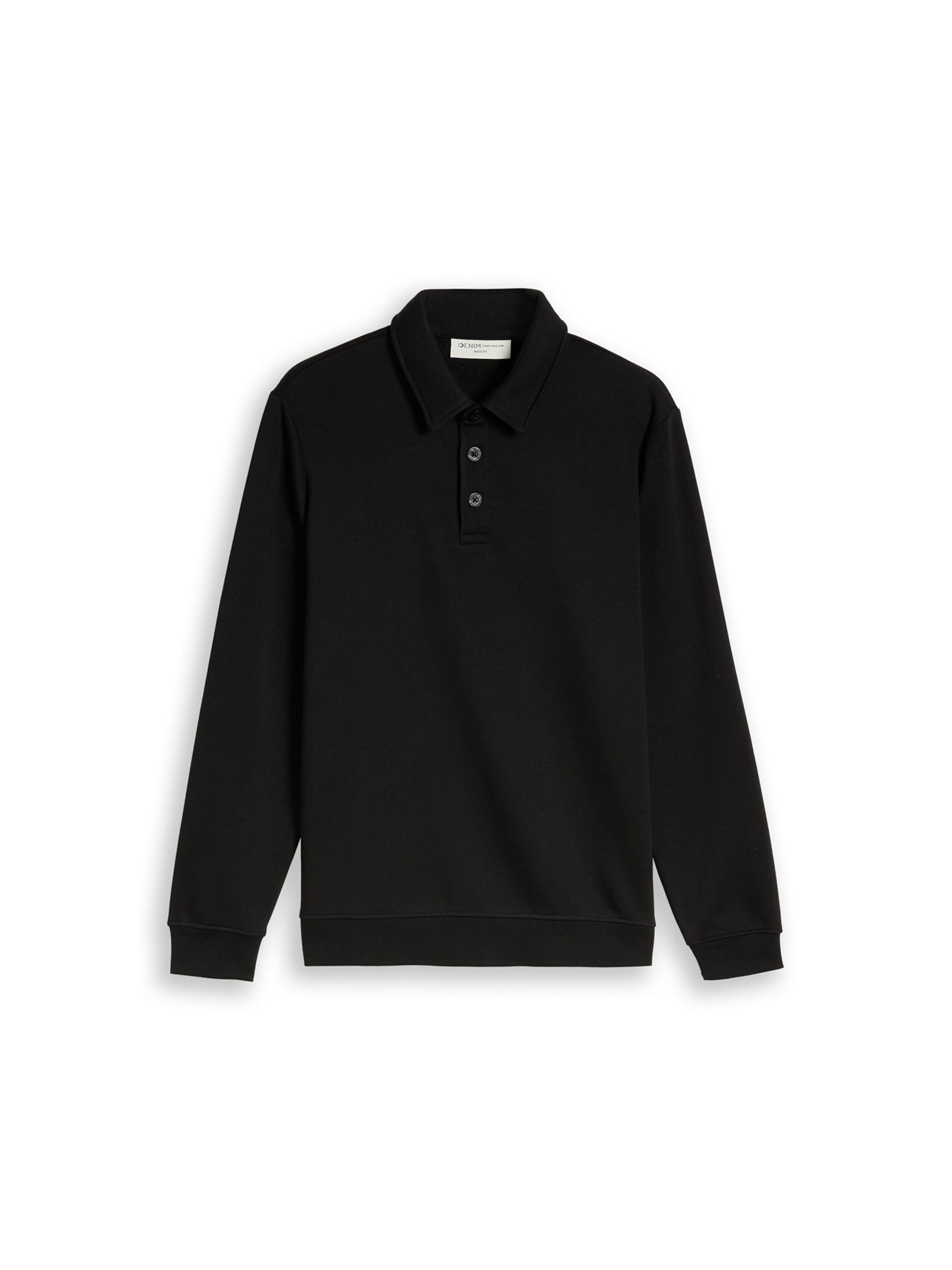 TOM TAILOR DENIM Sweatshirt in Schwarz: Vorderseite