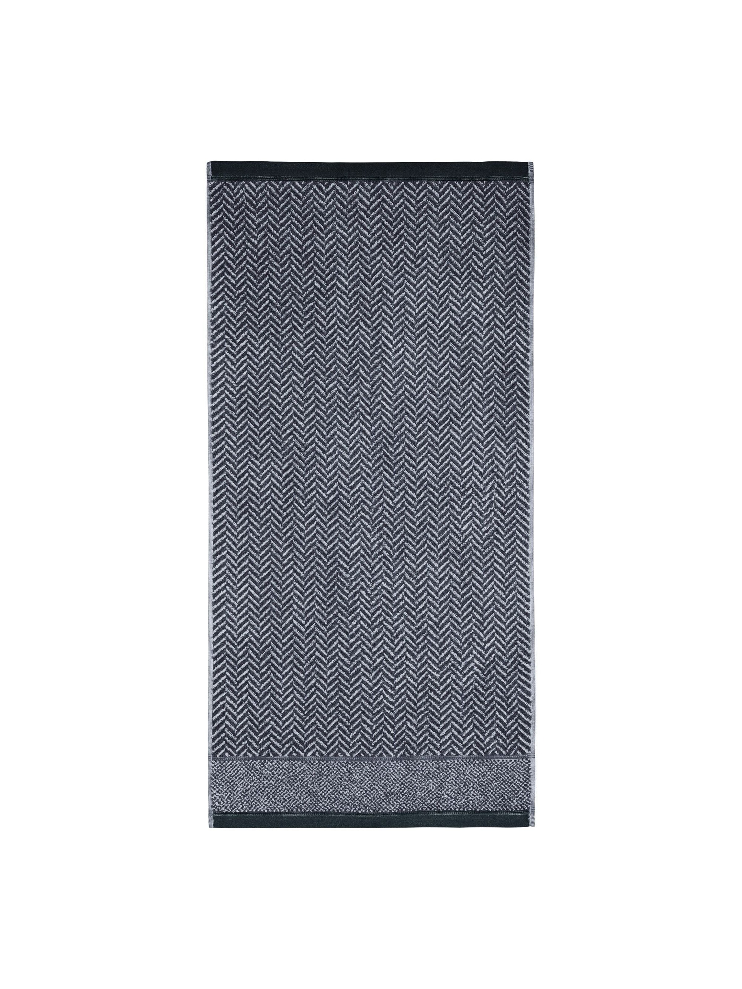 Herzbach home Handtuch Italian im 2er SET, Flächengewicht 500 gsm in Grau