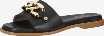 SCAPA Mules in Black: front