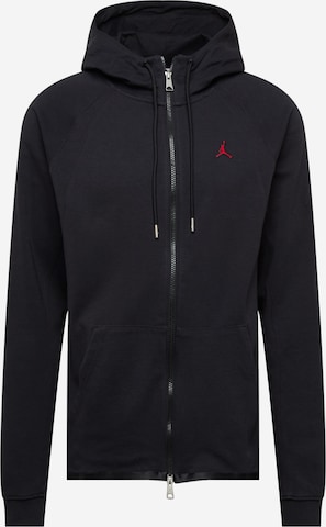 Jordan Zip-Up Hoodie in Black: front